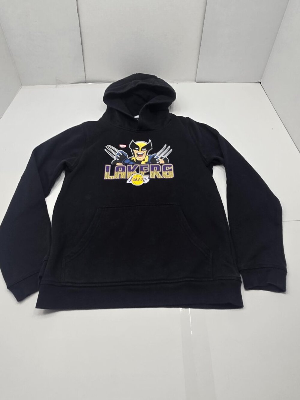 Lakers x Marvel Wolverine Hoodie Youth L 10/12 NBA Black